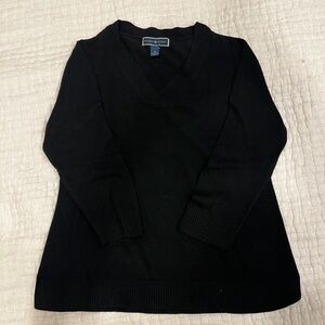 Karen Scott Black V-Neck Pullover Sweater